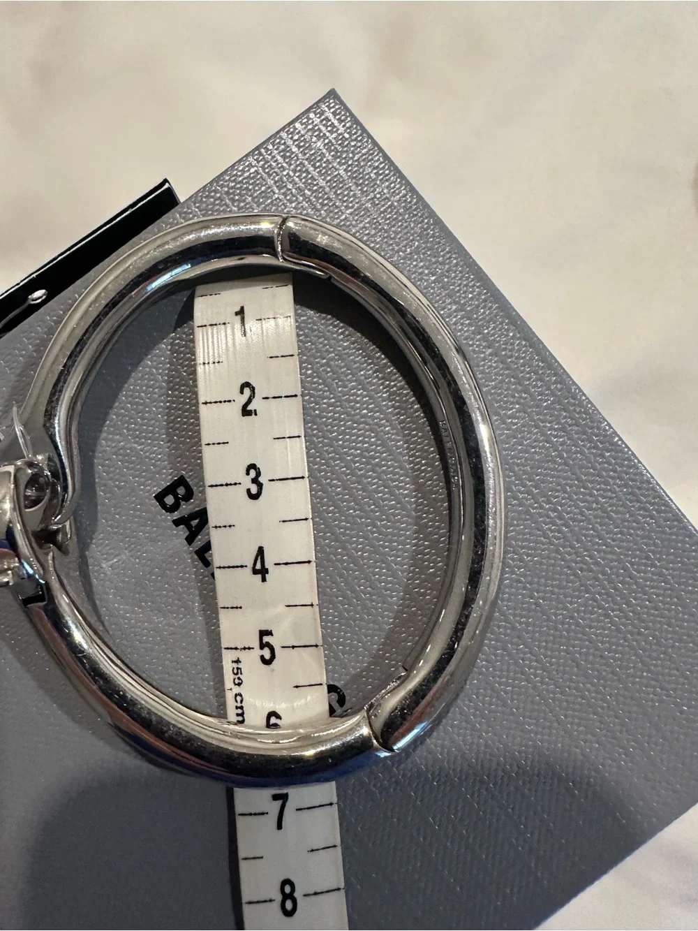 Balenciaga Silver-Link Saint-Germain Bangle Bracelet